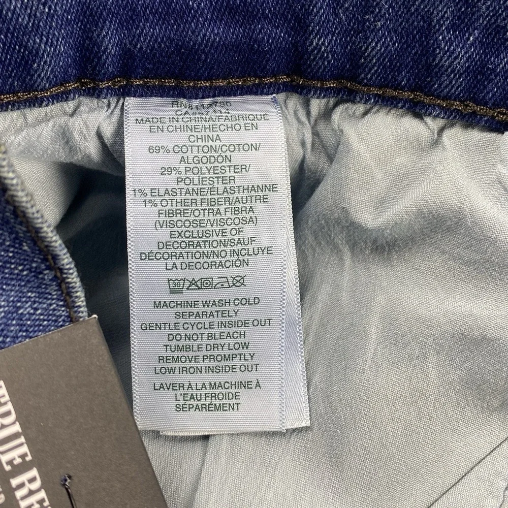True Religion Jeans Mens 38 Blue Geno Slim Straight Whiskered Y2K Streetwear